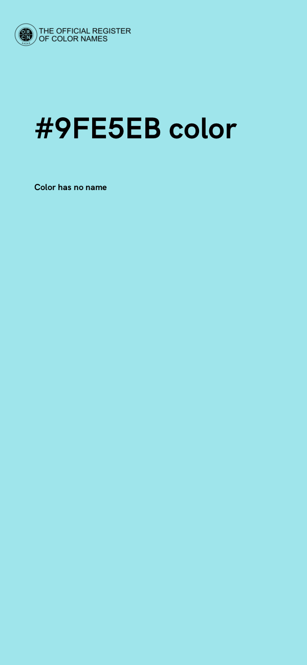 #9FE5EB color image