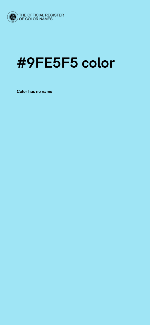 #9FE5F5 color image
