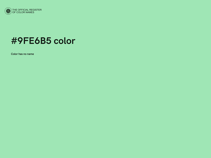 #9FE6B5 color image