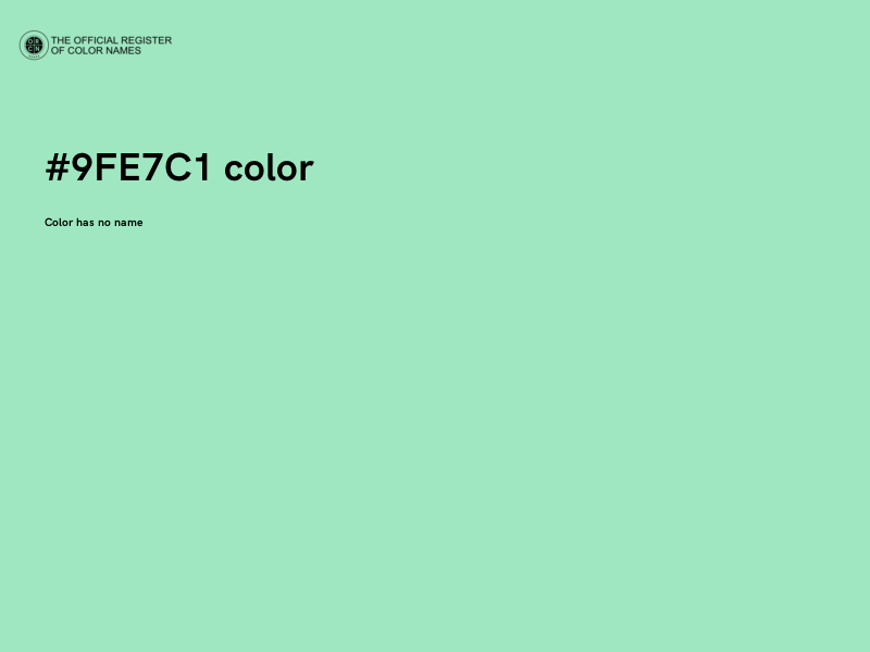 #9FE7C1 color image