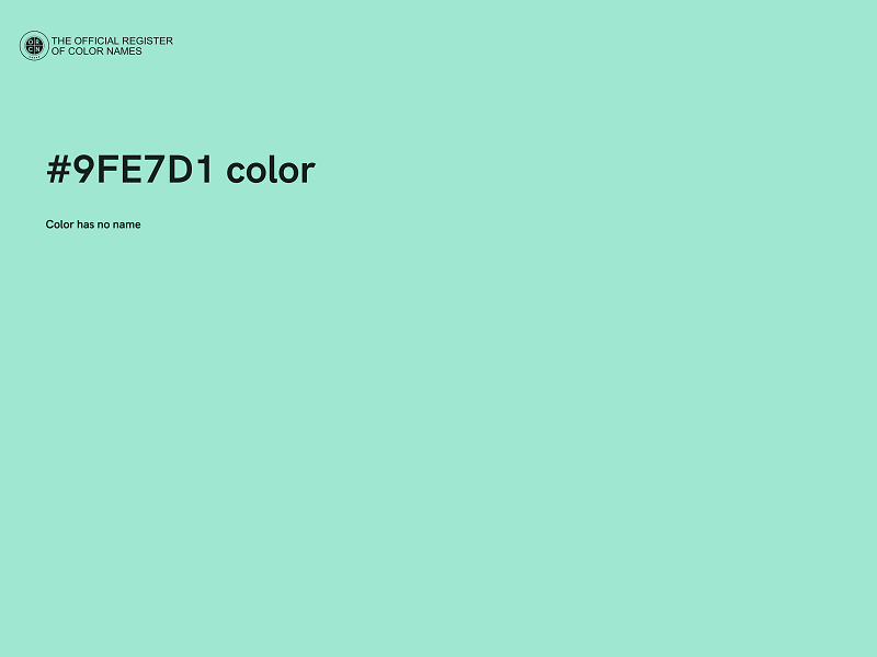 #9FE7D1 color image