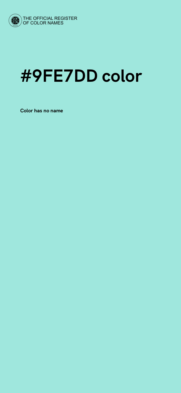 #9FE7DD color image