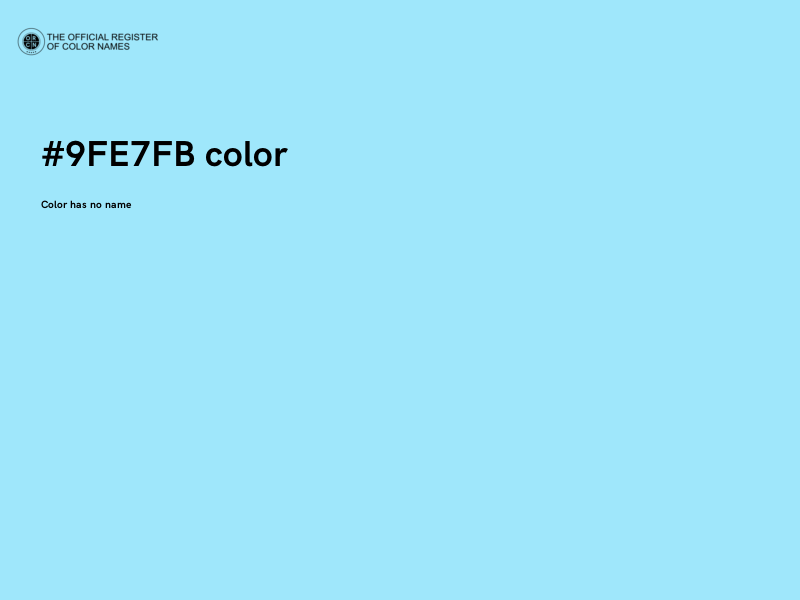 #9FE7FB color image
