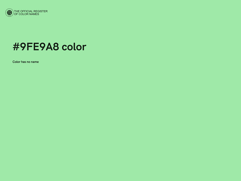 #9FE9A8 color image