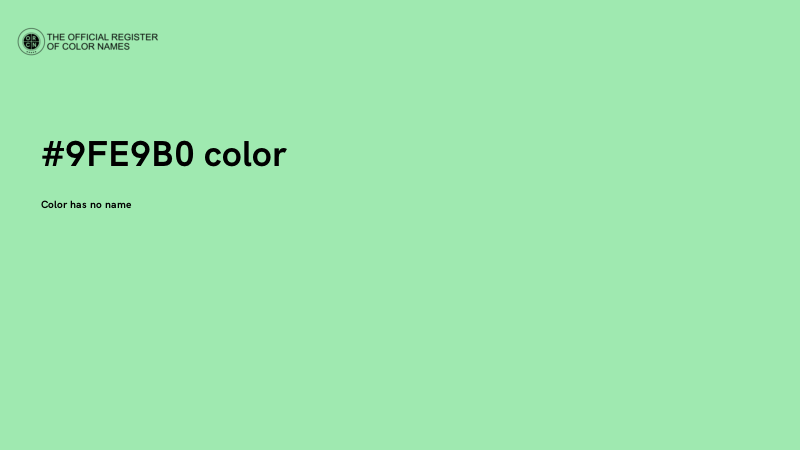 #9FE9B0 color image