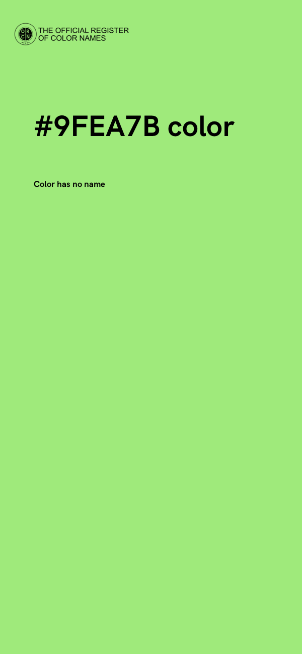 #9FEA7B color image