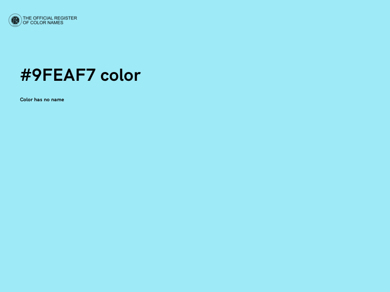 #9FEAF7 color image