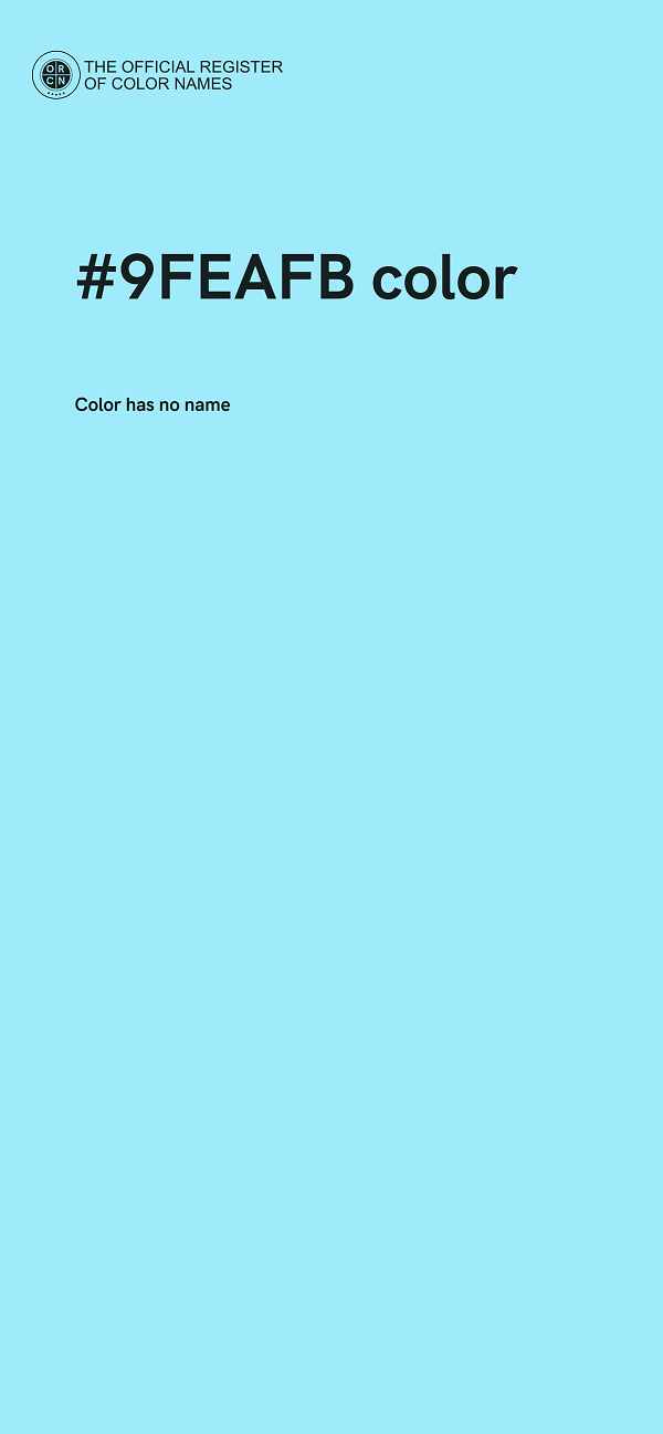 #9FEAFB color image