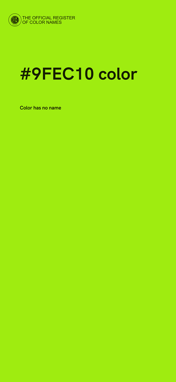 #9FEC10 color image