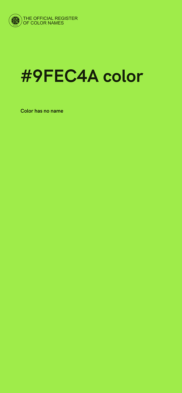 #9FEC4A color image