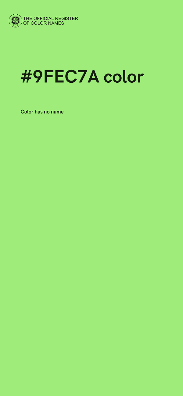 #9FEC7A color image