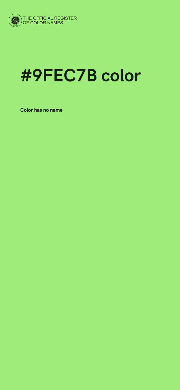 #9FEC7B color image