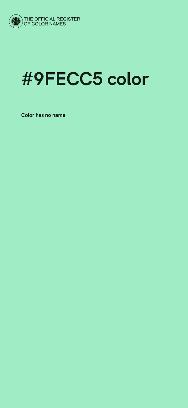 #9FECC5 color image