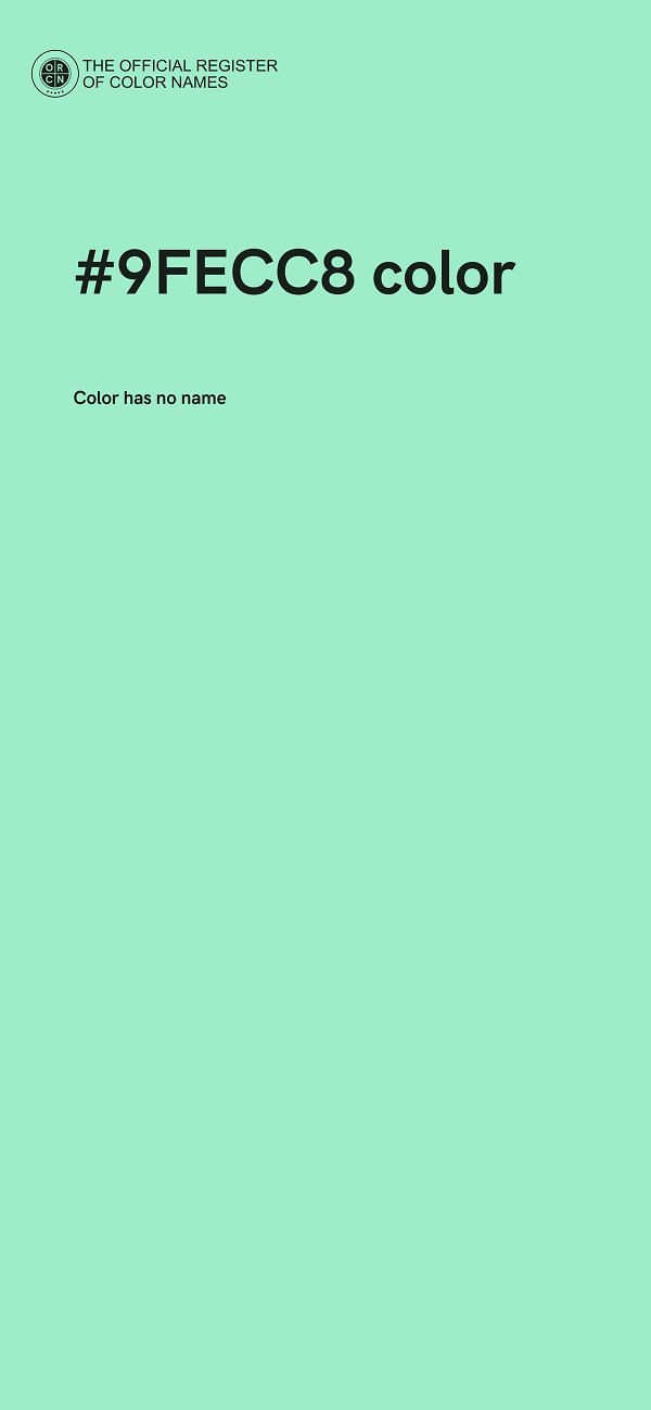 #9FECC8 color image