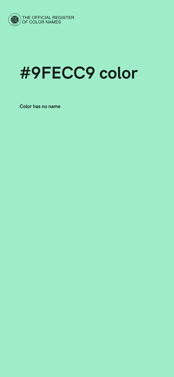 #9FECC9 color image