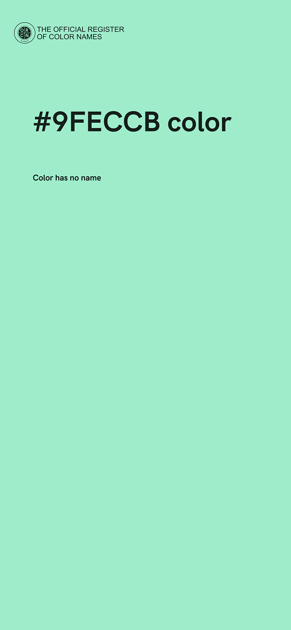 #9FECCB color image