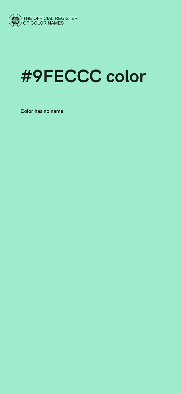 #9FECCC color image