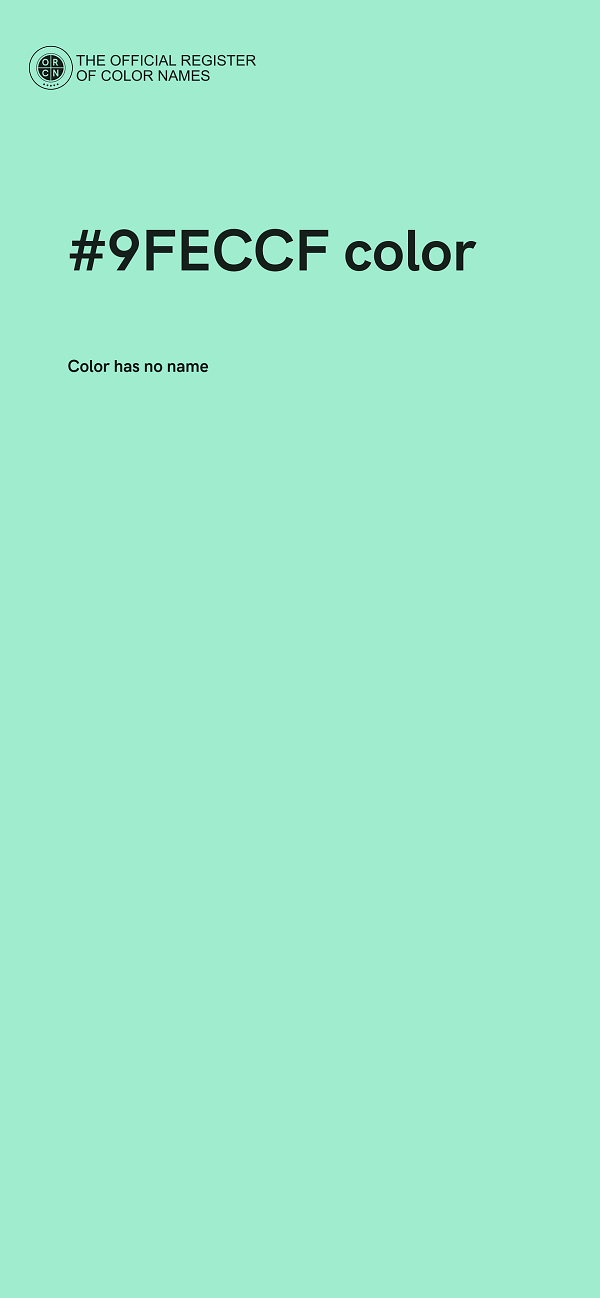 #9FECCF color image
