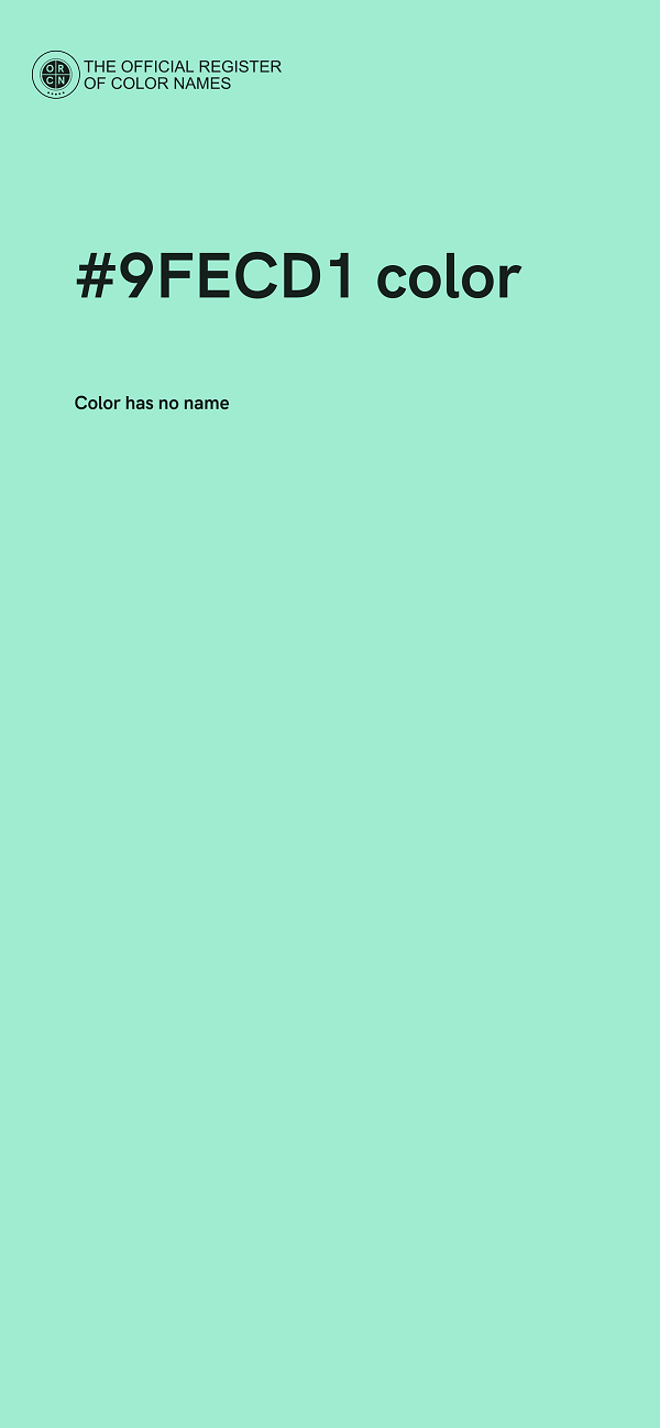 #9FECD1 color image