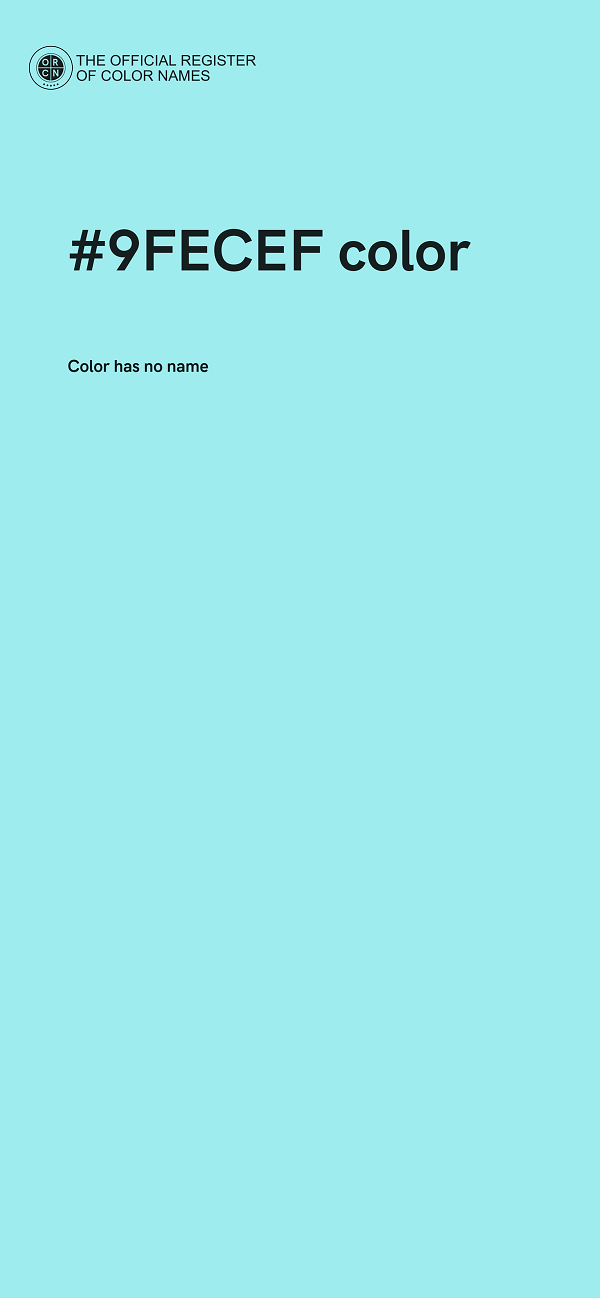 #9FECEF color image