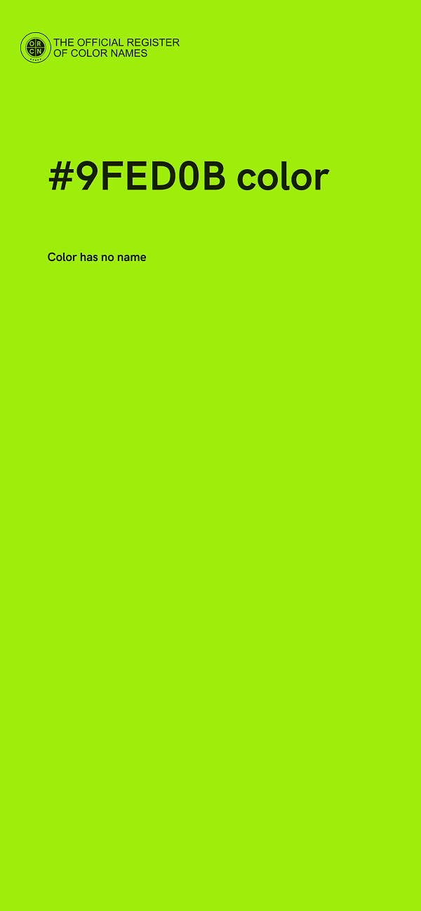 #9FED0B color image