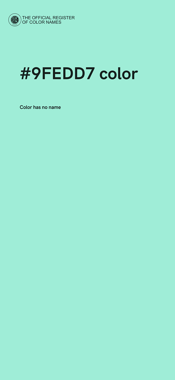 #9FEDD7 color image