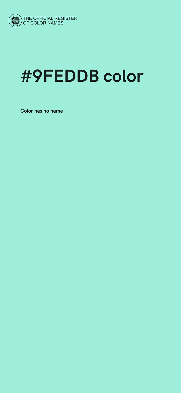 #9FEDDB color image