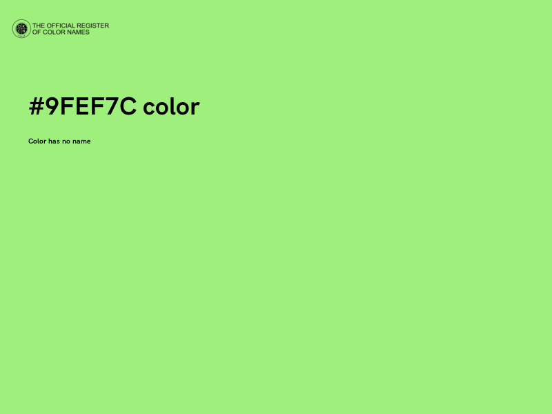 #9FEF7C color image