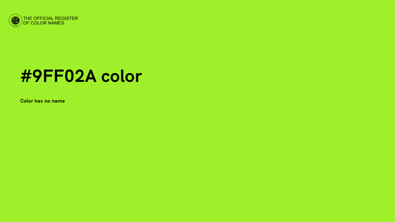 #9FF02A color image