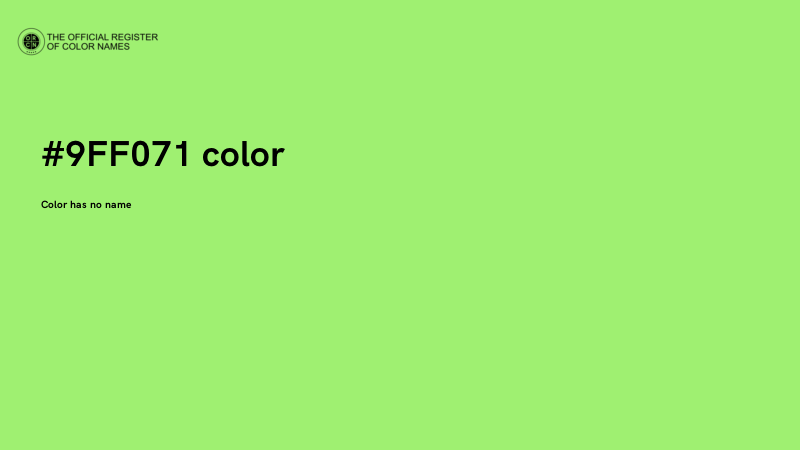 #9FF071 color image