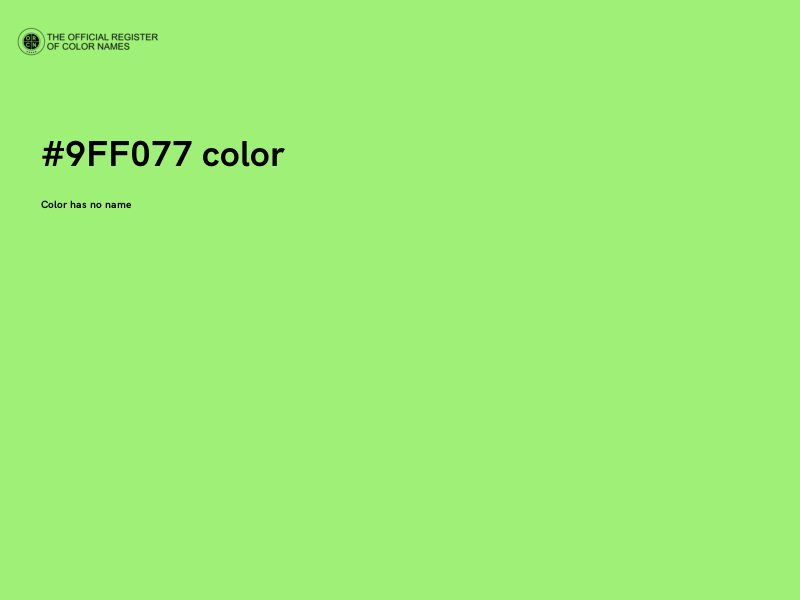 #9FF077 color image