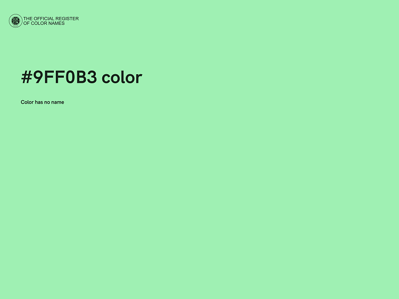 #9FF0B3 color image