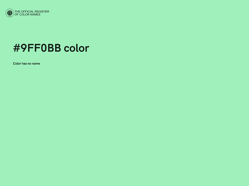 #9FF0BB color image