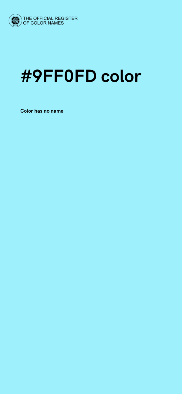 #9FF0FD color image