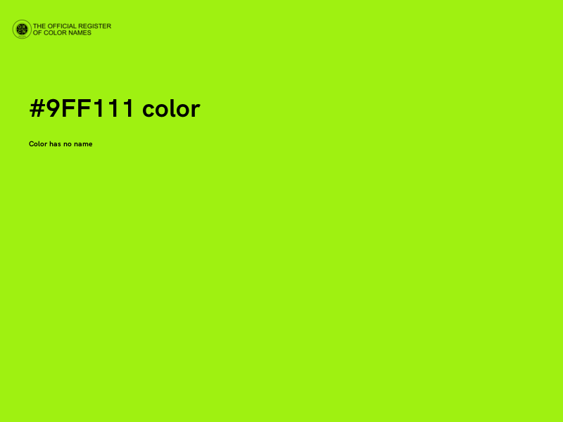 #9FF111 color image