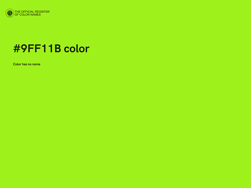 #9FF11B color image