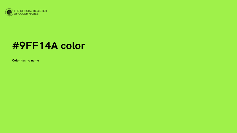#9FF14A color image