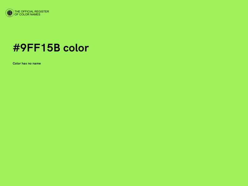 #9FF15B color image