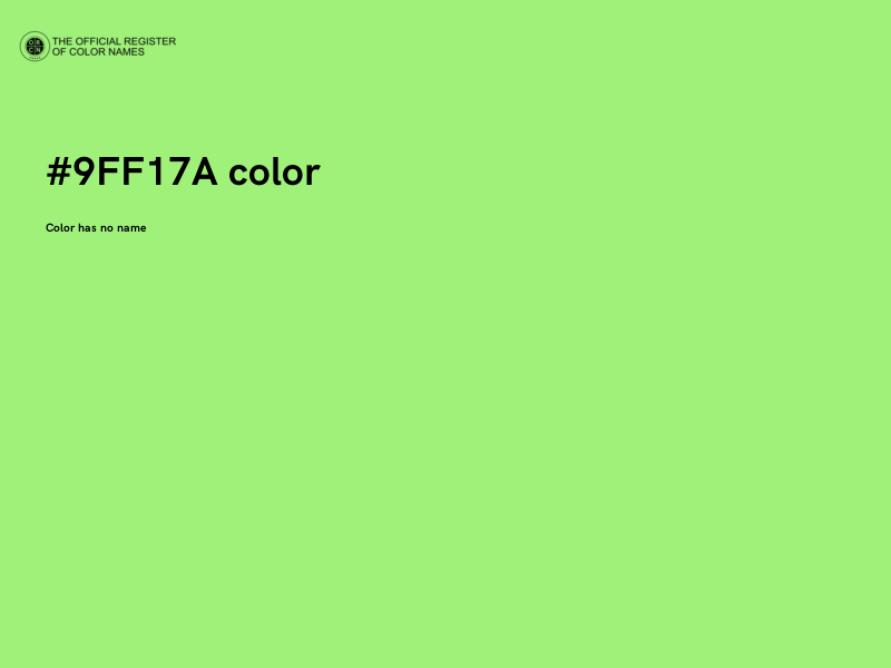 #9FF17A color image