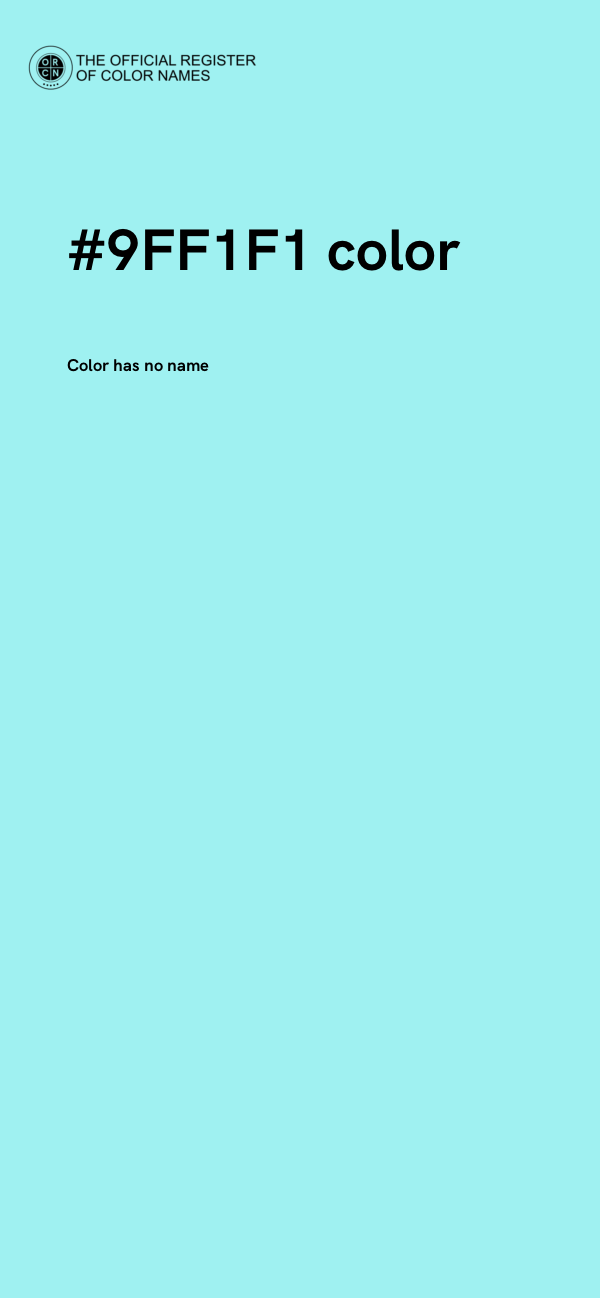 #9FF1F1 color image