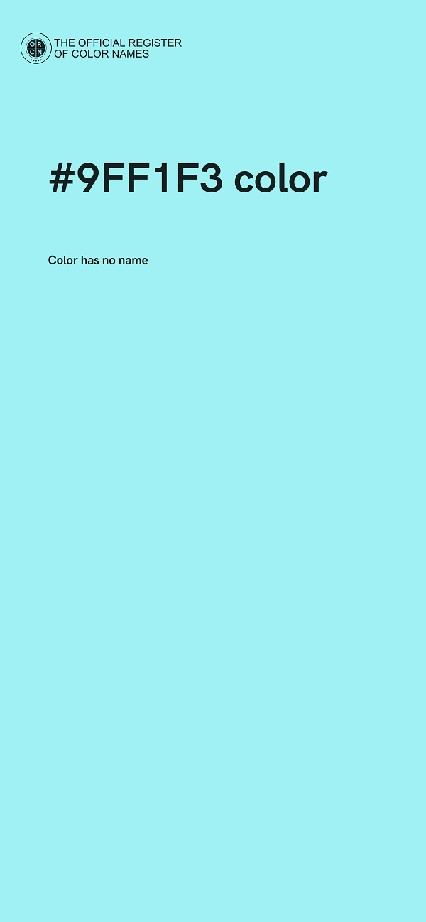 #9FF1F3 color image