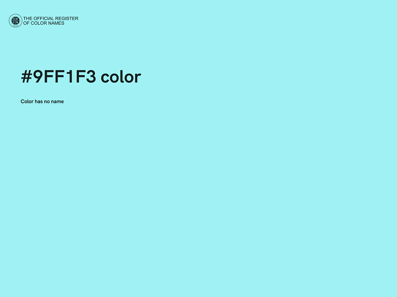 #9FF1F3 color image