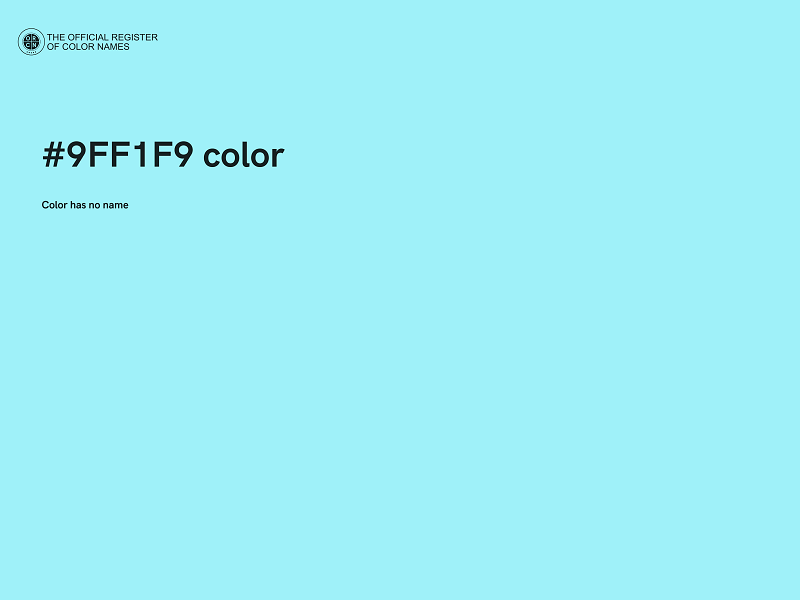 #9FF1F9 color image