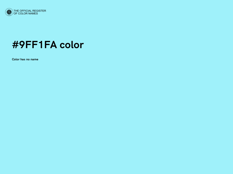 #9FF1FA color image