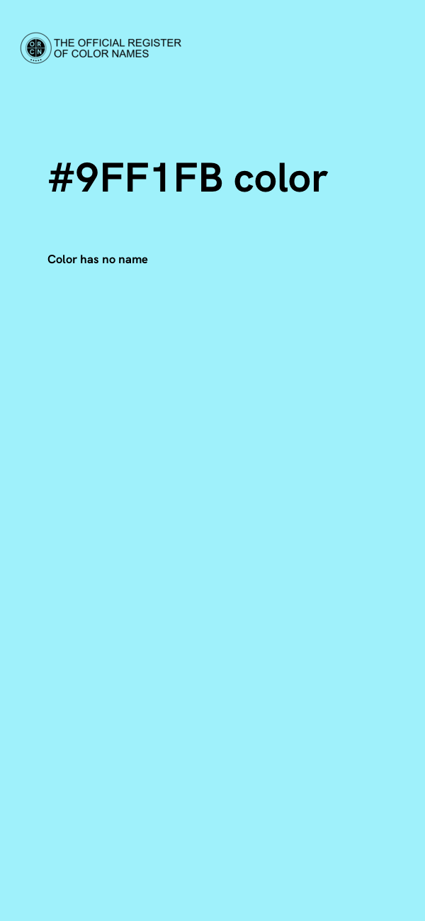 #9FF1FB color image
