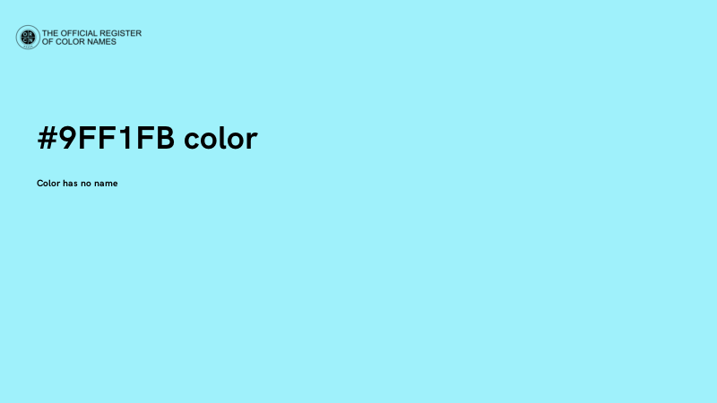 #9FF1FB color image