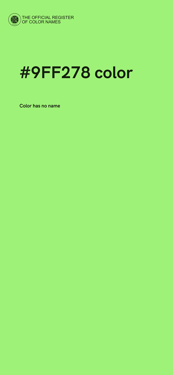 #9FF278 color image