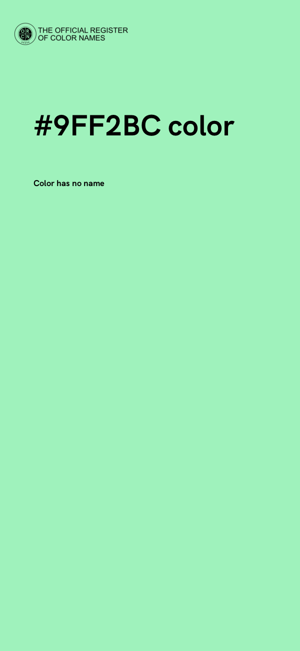 #9FF2BC color image