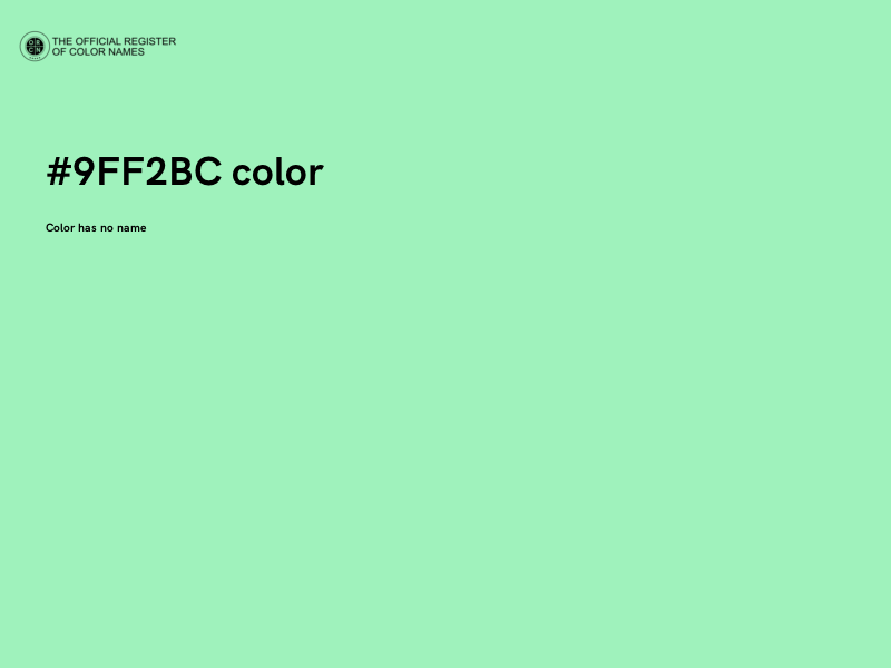 #9FF2BC color image