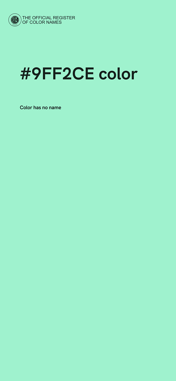 #9FF2CE color image